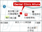 千葉県市川市欠真間にある歯科医院、歯医者[Dental Clinic Allure(デンタルクリニックアリュール)]　地図